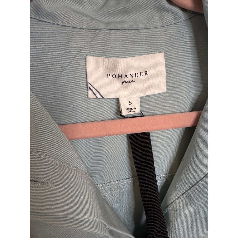 Pomander Place Light Blue Short Sleeve Collared Button Front Dress Y24652T Small - Picture 4 of 8